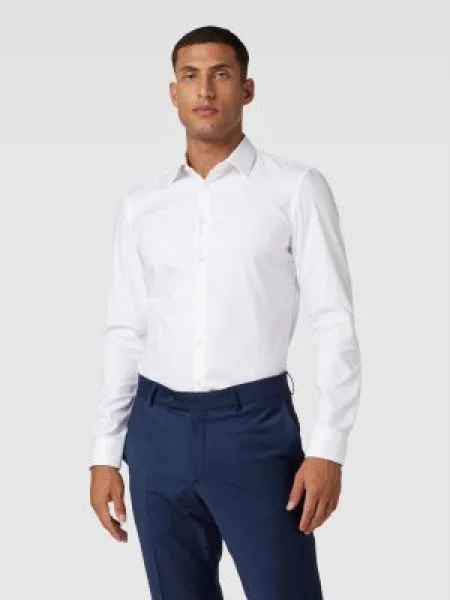 Koszula biznesowa o kroju Super Slim Fit z kołnierzykiem typu kent Jake*s biała