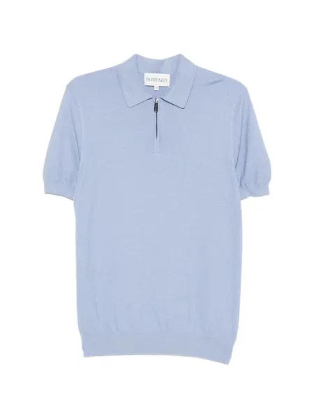 Dzianinowe polo Bompard niebieskie