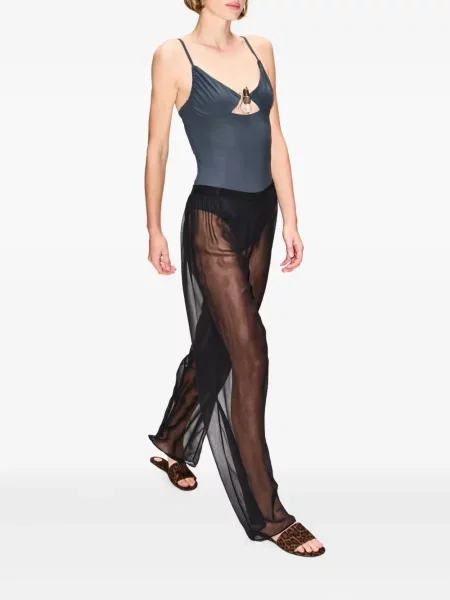 Przezroczyste spodnie Christopher Esber czarne