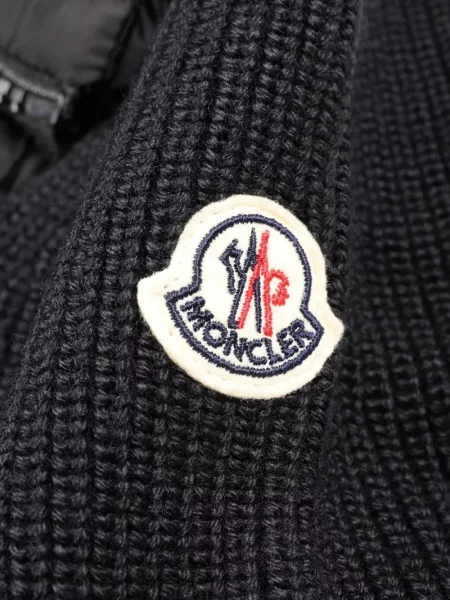 Geacă Moncler cu glugă negru