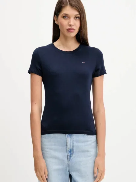 Tommy Jeans tricou din bleumarin alb