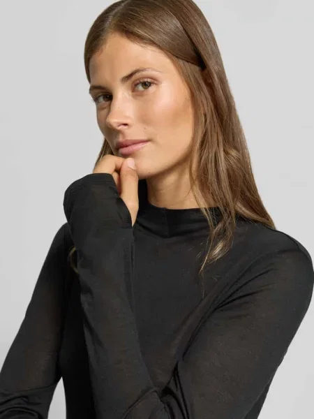 Longsleeve o półprzezroczystym wyglądzie Myon czarna