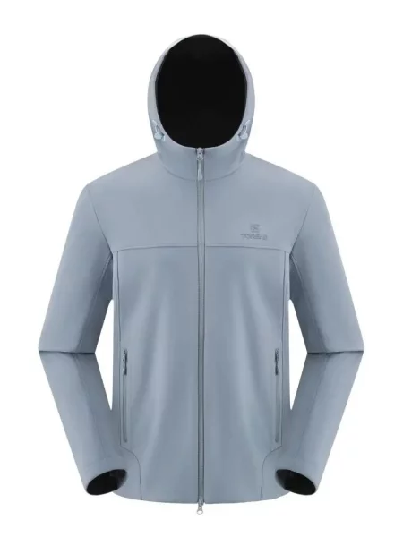 KURTKA HIKING SOFTSHELL HOODY niebieska