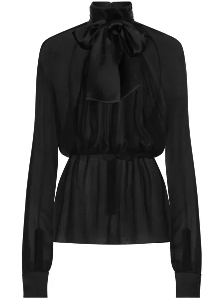 Bluză Dolce & Gabbana transparente negru
