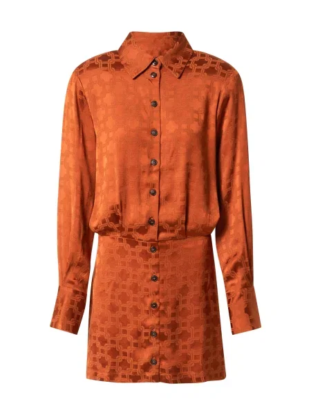 Birgitte Herskind Košulja haljina Bree hrđavo smeđa