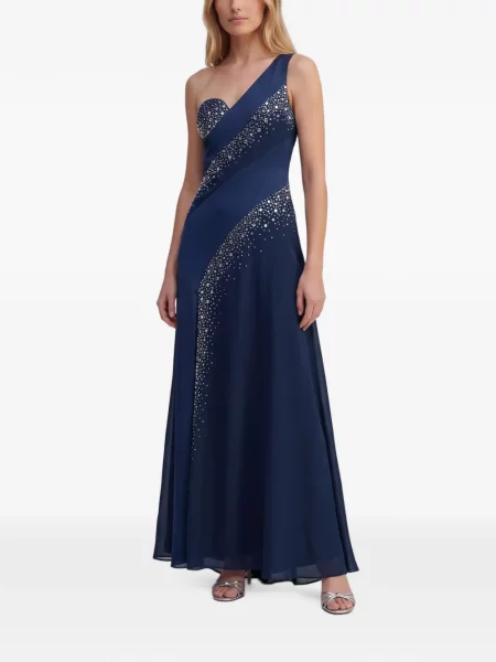 Rochie maxi Marco Gabrielli Atelier cu un umăr gol albastru