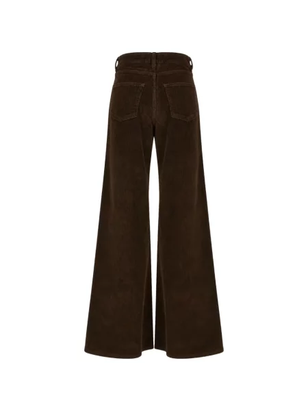 Pantaloni True Avenue de catifea cord maro