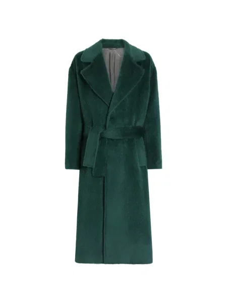 Palton Dolce & Gabbana din lână alpaca verde