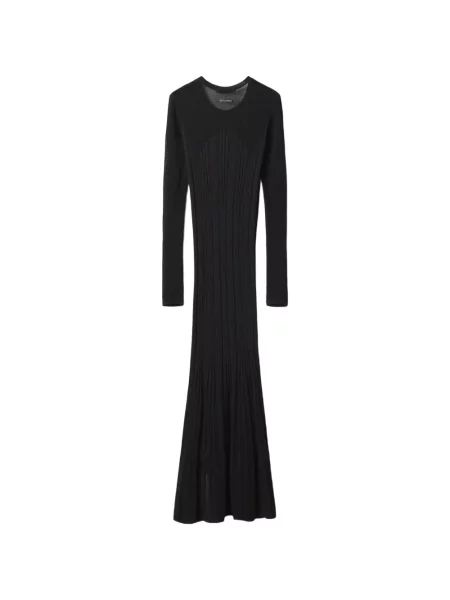 Lung rochie maxi Maison Kitsune tricotate negru