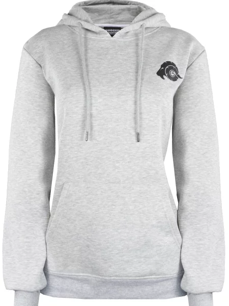 Bluza polarowa z kapturem i długim rękawem Outdoor szara