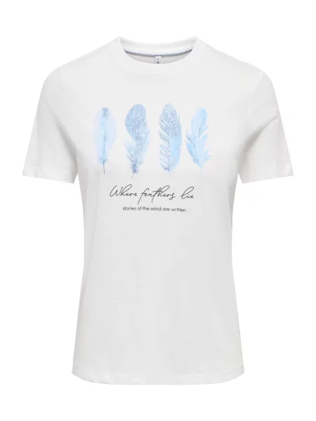 ONLY Tricou ONLDREAMER albastru deschis / negru alb