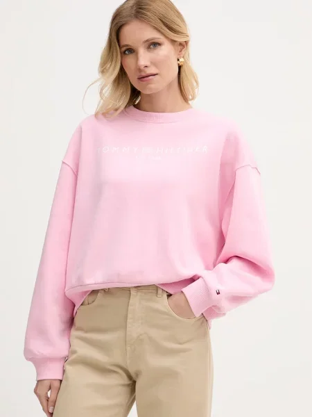 Tommy Hilfiger hanorac pentru femei cu roz