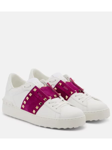Sneakerși Valentino Garavani din piele alb