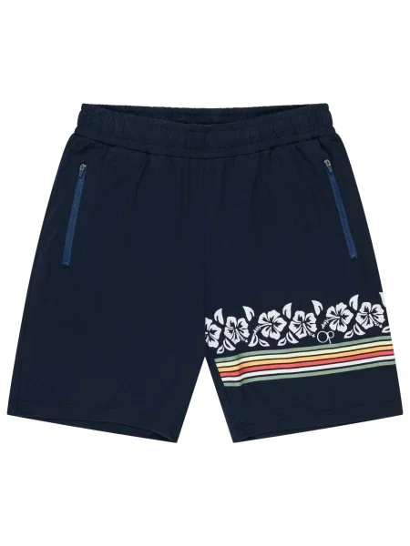 Ocean Pacific Pantaloni Beachbreak bleumarin / roșu deschis alb