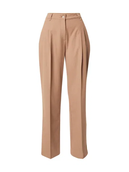 Smith&Soul Pantaloni cu dungă cappuccino maro