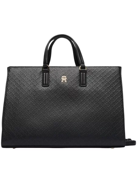 Tommy Hilfiger Kabelka Th Daily Satchel Mono čierna