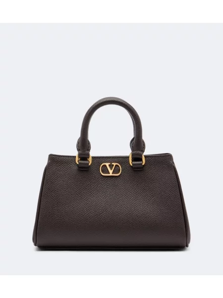 Top Valentino Garavani din piele maro