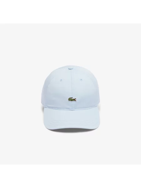 Lacoste Czapka Z Bawełnianego Diagonalu niebieska