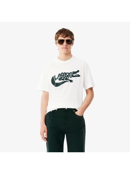 Lacoste Koszulka Z Długim Rękawem biała