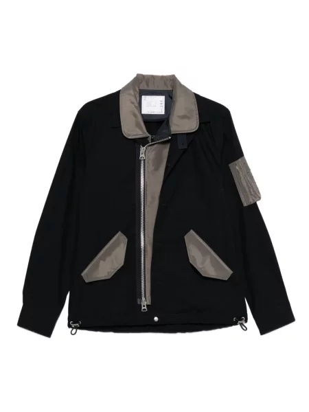 Geacă Sacai din țesătură twill albastru