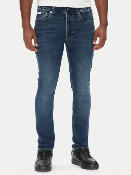 Calvin Klein Jeans Blugi Bleumarin Skinny Fit albastru