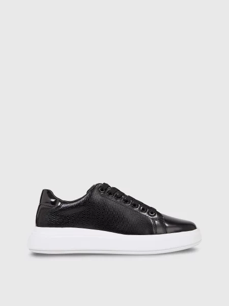 Calvin Klein Sneaker Raised Cupsole Lace Up Кросівки Перероблений чорний