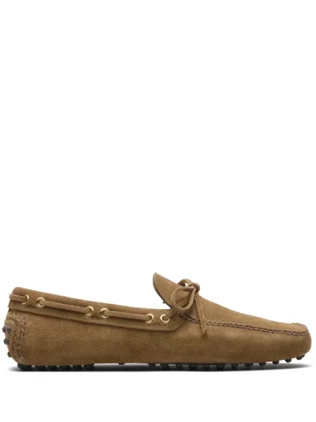 Pantofi loafer Car Shoe din piele de căprioară maro
