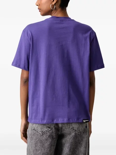 Tricou Karl Lagerfeld Jeans cu imagine violet