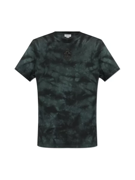 Tie dye koszulka Alexander Mcqueen wiązana niebieska