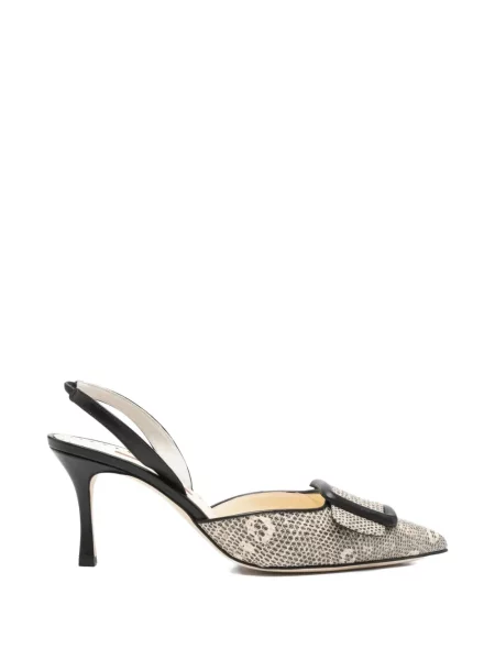 Pantofi cu toc Manolo Blahnik gri