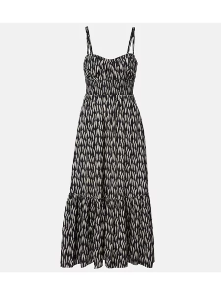 Rochie midi Ulla Johnson cu imagine până la genunchi de costum negru