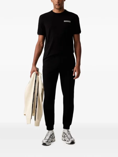 Μπλούζα Ea7 Emporio Armani με αυτόγραφο μαύρο