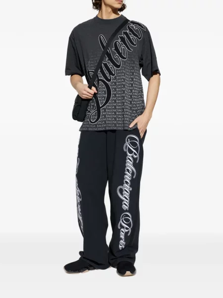 Μπλούζα Balenciaga με αυτόγραφο γκρι