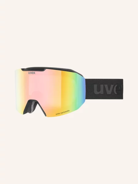 Lyžařské brýle UVEX Evidnt Attract S V + case black matt/mirror rainbow clear černé