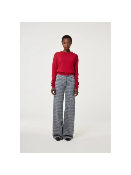 Lniany sweter Fabienne Chapot czerwony