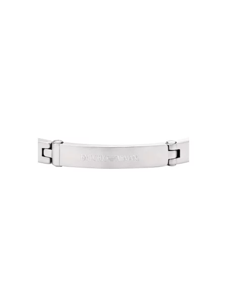 Emporio Armani bransoletka ze stali nierdzewnej Eagle Logo szara