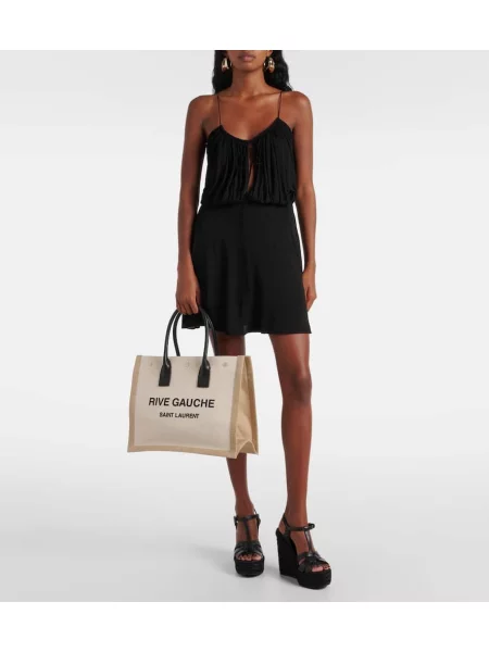 Espadrile Saint Laurent din piele negru