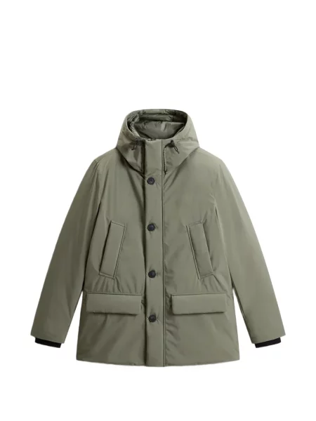 Geacă parka Woolrich cu glugă verde