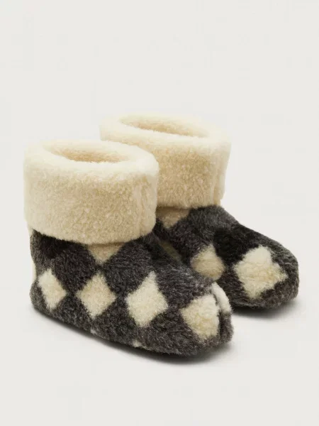 Жіночі Капці KAZKOVA сіро/бежевий хутро/поліестер бежеві