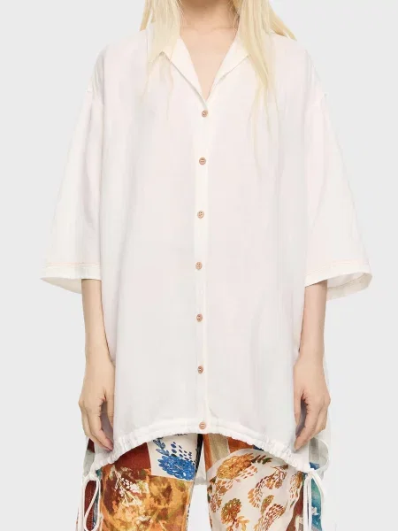 Лляна сорочка Bimba Y Lola біла