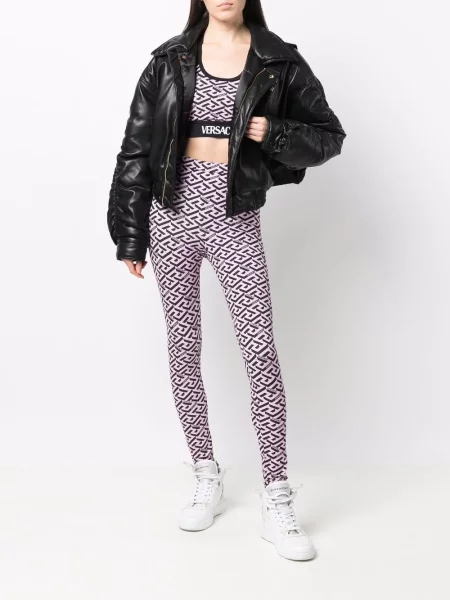 Leggings Versace cu imagine roz