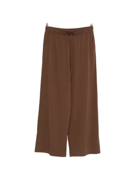 Pantaloni cu șnur Weekend Max Mara cu cordon maro