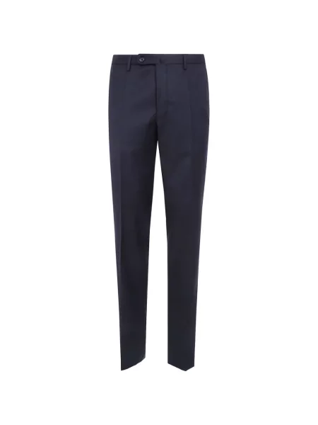 Pantaloni chino Incotex de lână albastru