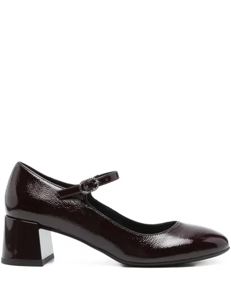 Кожени полуотворени обувки Nero Giardini червено