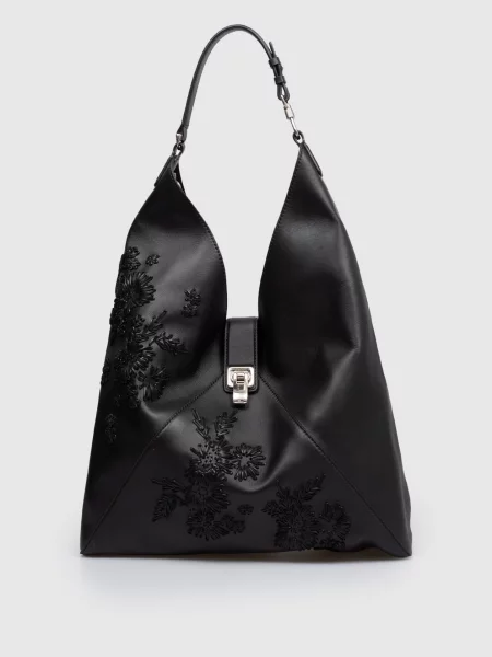 Кожаная сумка Ermanno Scervino черная