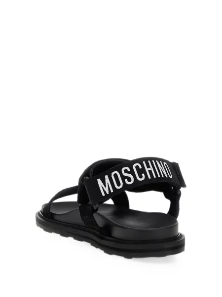 Презрамки сандали Moschino с принт черно