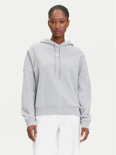 BOSS Pulóver C_Ehoody Oversize szürke