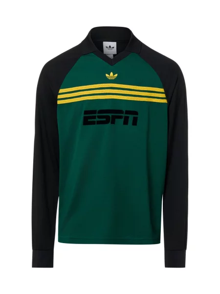 Adidas Originals koszula z długim rękawem klatka piersiowa Mężczyźni Sztuczne włókno zielony|czarny|żółty wzorzysty S czarna