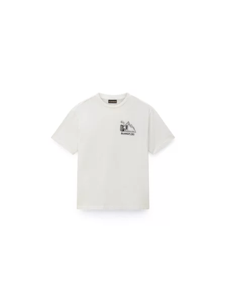 NAPAPIJRI Tricou S-Acadia negru / lână alb