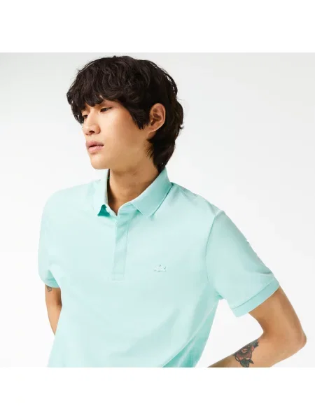 Lacoste Koszulka Polo Smart Paris Z Elastycznej Bawełny zielona